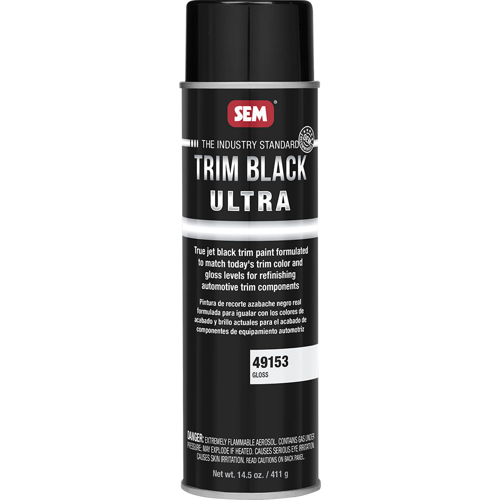 SEM Trim Black Ultra 20oz Aerosol Can Gloss Finish 49153