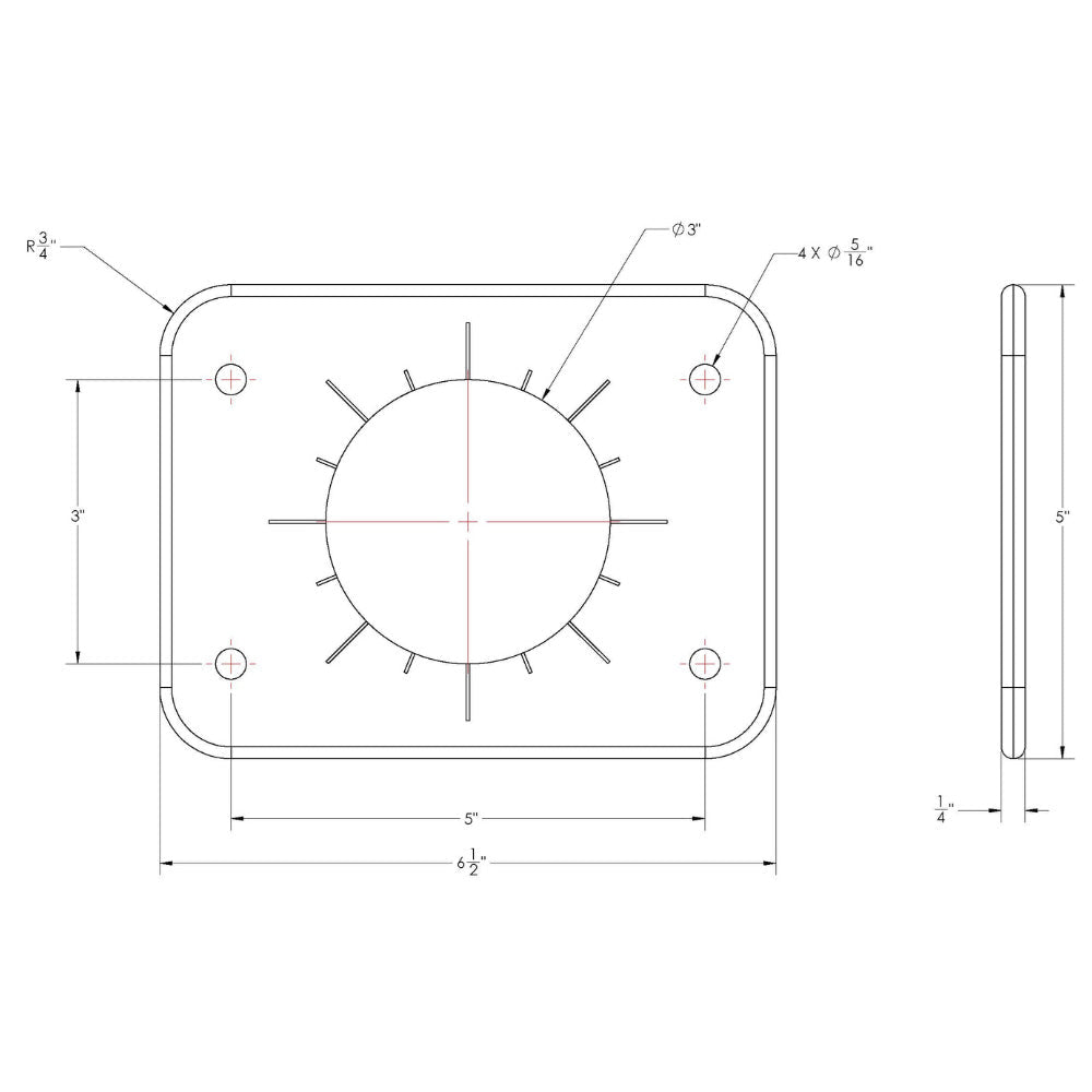 TACO Grand Slam 300 Universal Backing Plate fGS300 GS390 Pair BP0300BSY1