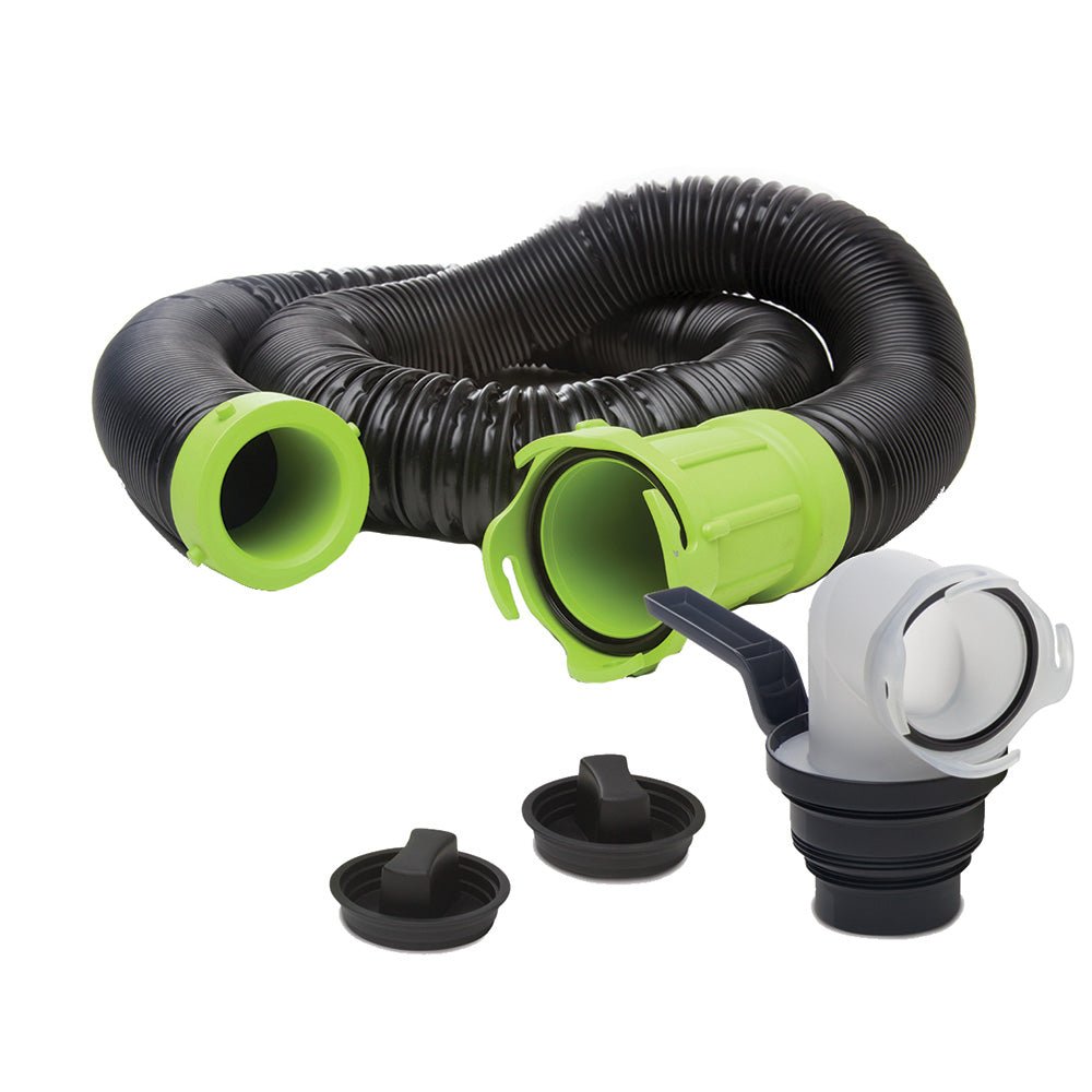 Thetford Titan Premium 15 Sewer Hose Kit wUniversal Bayonet Connection 5in1 Sewer Adapter wHandle 17853