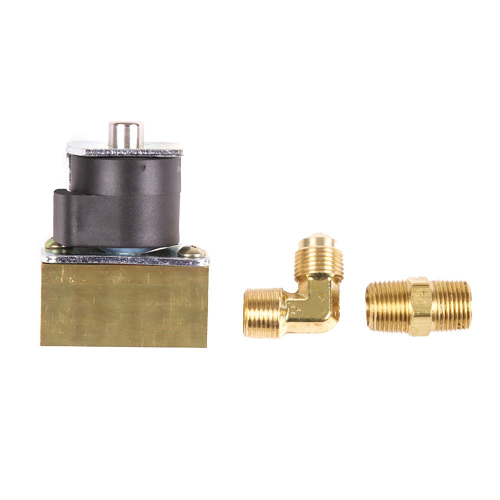 Trident Marine 12VDC LowPressure Brass Solenoid ShutOff Valve 38 Female Ports 2 Brass Connection Fittings 130077062KIT