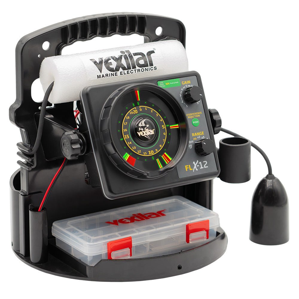 Vexilar FLX12 Pro Pack II Fishing System w12 Degree Ice Ducer PPX1212