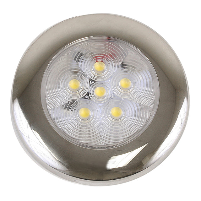 Scandvik B3 Downlight Surface Mount  Cool White  SS Trim  IP67  1224V 41320P