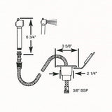 Scandvik Recessed Transom Shower w6 Hose  White 10055P