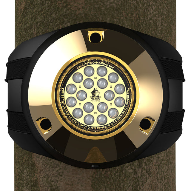 Metro Marine HighOutput Piling Mount Underwater Light wIntelligent Monochromatic LEDs  Green 45 Beam FPMR1G345