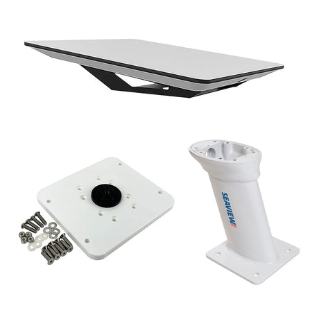 KVH Starlink Flat Panel Kit w10 Seaview Pedestal Mount  ADASTLKA Starlink Top Plate  Activation  Service Plans Through