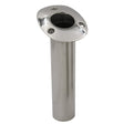 CE Smith 70 Series Standard Flush Mount Rod Holder  15 Degree  Stainless Steel  Gimbal Bar Bottom  Black Liner 536710