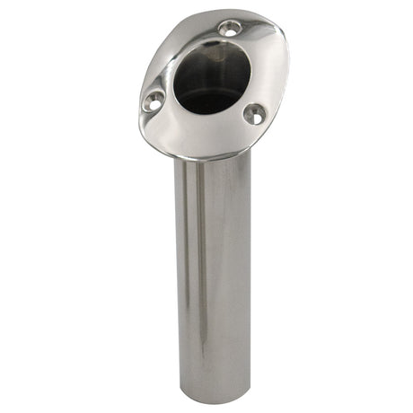 CE Smith 70 Series Standard Flush Mount Rod Holder  30 Degree  Stainless Steel  Gimbal Bar Bottom  Black Liner 536720