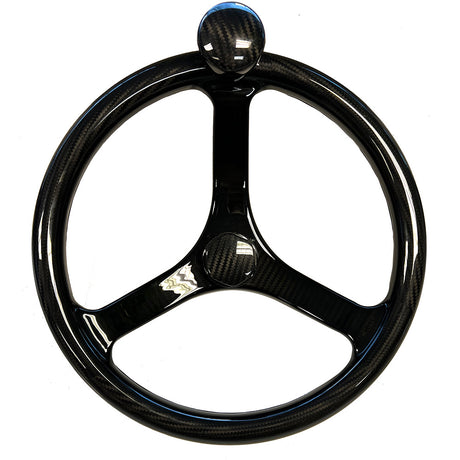 Schmitt Marine Carbon Fiber Primus Wheel wKnob 135 wSanntoprene Finger Grip 34 Tapered Shaft wCF Nut 7461321FGKCFN