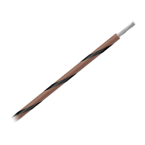 Pacer 14 AWG Gauge Striped Marine Wire 1000 Spool  Brown wBlack Stripe WUL14BR01000