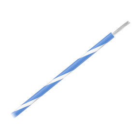 Pacer 16 AWG Gauge Striped Marine Wire 500 Spool  Blue wWhite Stripe WUL16BL9500