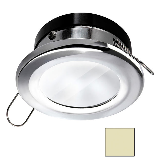 i2Systems Apeiron A1110Z 45W Spring Mount Light  Round  Warm White  Polished Chrome Finish AP4W30KPW11