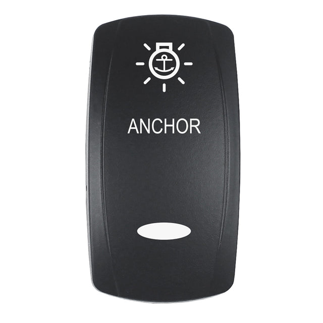 Pacer Actuator  ANCHOR fV Series Contura Switches  Black  Laser Etched TopBottom Light EV2LEANC