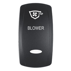 Pacer Actuator  BLOWER fV Series Contura Switches  Black  Laser Etched TopBottom Light EV2LEBLWR