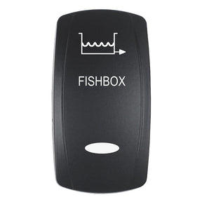 Pacer Actuator  FISHBOX fV Series Contura Switches  Black  Laser Etched TopBottom Light EV2LEFBX