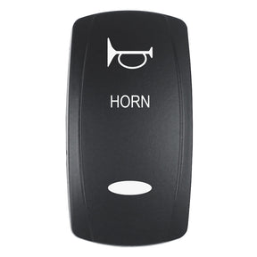 Pacer Actuator  HORN fV Series Contura Switches  Black  Laser Etched TopBottom Light EV2LEHRN