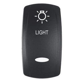 Pacer Actuator  LIGHT fV Series Contura Switches  Black  Laser Etched TopBottom Light EV2LELT