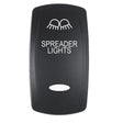 Pacer Actuator  SPREADER LIGHTS fV Series Contura Switches  Black  Laser Etched TopBottom Light EV2LESPDR