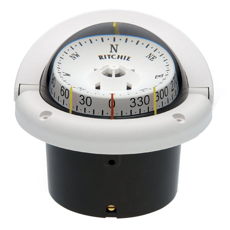 Ritchie HF743W Helmsman Compass  Flush Mount  White HF743W