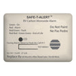 SafeTAlert 62 Series Carbon Monoxide Alarm  12V  RV Surface Mount  White 62541WT