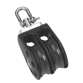 Barton Marine Size 3 45mm Plain Bearing Pulley Block Double wSwivel N03230