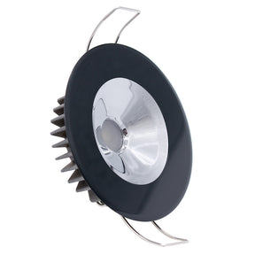 Lumitec Illusion Flush Mount LED Down Light  White  NonDimming  Black Housing  Chrome Reflector 117163