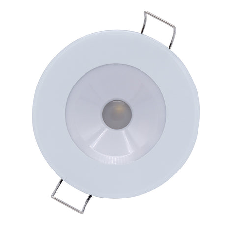 Lumitec Illusion Flush Mount LED Down Light  Warm White  Dimming  White Housing 117129
