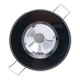 Lumitec Illusion Flush Mount LED Down Light  Warm White  Dimming  Black Housing  Chrome Reflector 117169