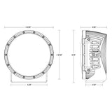 RIGID Industries 360Series RGBW 9 Offroad Lamp Spot Beam wRGBW Backlight Pods  Single 36422