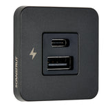 Scanstrut TILE USBAUSBC Interior Charging Socket  1224V  Black Bezel SCTILE10