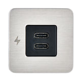 Scanstrut TILE USBC Interior Charging Socket  1224V  Stainless Steel Bezel SCTILE21