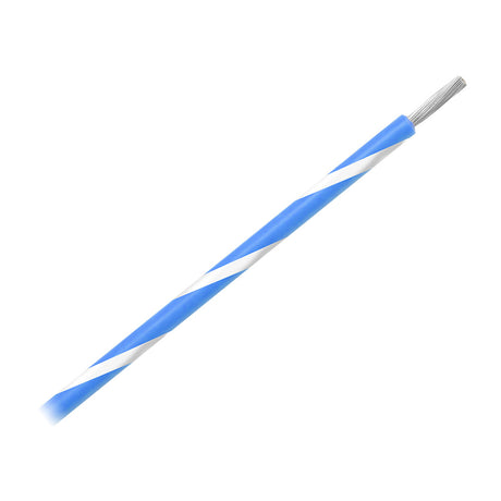 Pacer 14 AWG Gauge Striped Marine Wire 500 Spool  Blue wWhite Stripe WUL14BL9500
