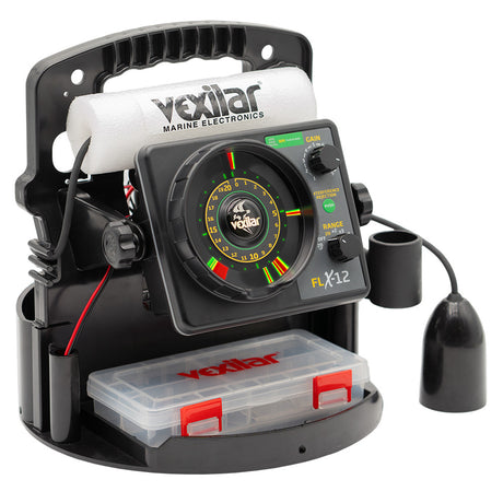 Vexilar FLX12 Pro Pack II Fishing System w12 Degree Ice Ducer PPX1212
