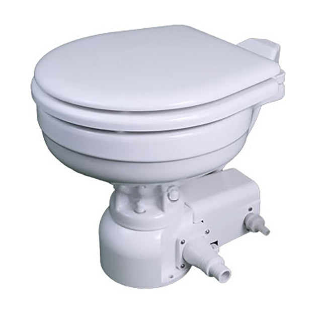Raritan Sea Era QC Marine Size Pressurized Freshwater Toilet wMultifunction Panel  White  12V 162MF01201