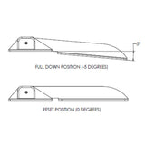 TACO Command Ratchet Hinge  1812  316 Stainless Steel Polished wHard Stop H250048