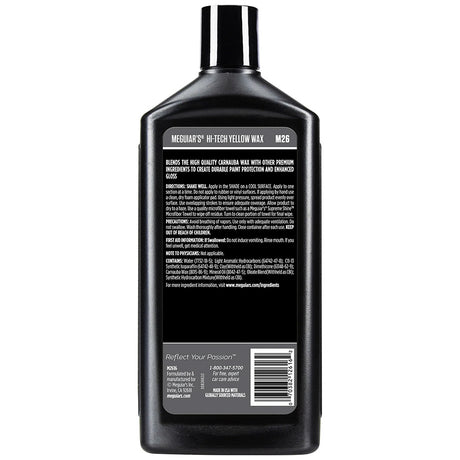 Meguiars HiTech Yellow Wax  16oz M2616