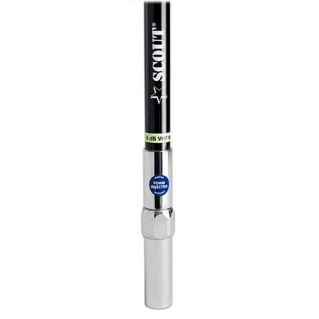 Scout 8 QuickFit Black VHF Antenna w5M Cable  FME Quick 6 Foam Filled 6db Solid Brass  Copper Element PF AN NVHF00042T