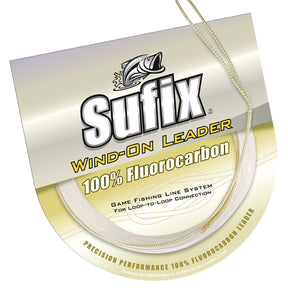 Sufix WindOn 100 Clear Fluorocarbon Leader  20lb  11 yds 700020F