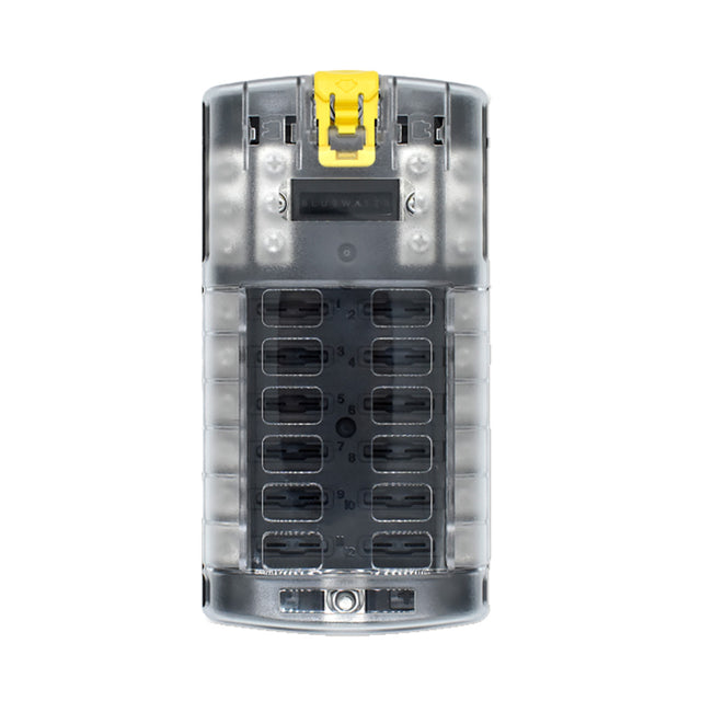 Bluewater 12 Position Fuse Block ATC wYellow Slide 32003003012