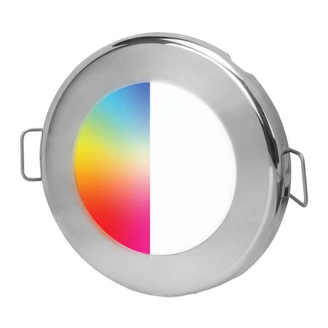Hella Marine EuroLED75 RGBW Downlight  Stainless Steel Bezel 017884011