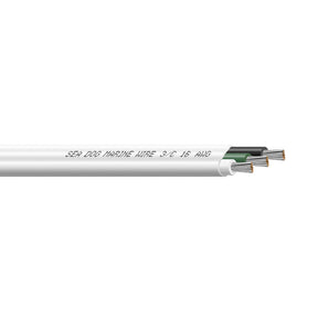 SeaDog 163 AWG Flat Triplex Wire  WhiteGreenBlack  250 8016304