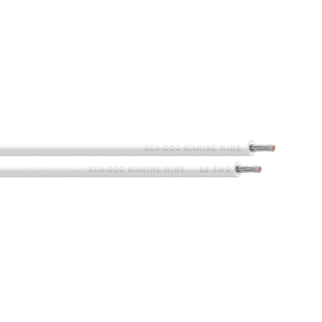 SeaDog 18 AWG White Primary Wire  500 8018057
