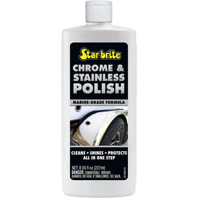 Star brite Chrome  Stainless Polish  Marine Grade Formula  8 oz 82708