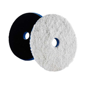 Lake Country HDO Heavy Cutting Microfiber Pad 55  Blue Foam wWhite Microfiber HDO550FLC