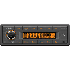 VDO 12V Radio wFM RDS Tuner MP3WMAUSBBluetooth  Orange Illumination TRW312UBOR
