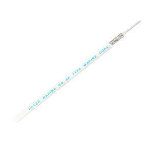 Pacer RG8X Coax Cable  White  150 MRG8XW150