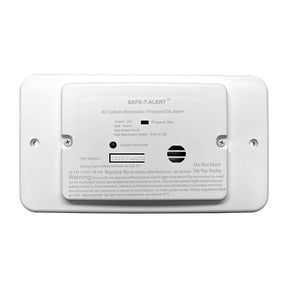 SafeTAlert 25 Series Flush Mount Dual Carbon MonoxidePropane Alarm wTrim Ring  White  12V Hard Wire 25742TRWT