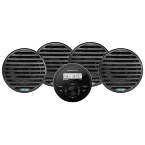 Aquatic AV GS2 Gauge Stereo  2 Pairs of EC652 65 Black Speakers CK306