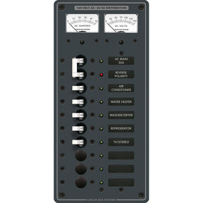 Blue Sea 8074 AC Main 8 Positions Toggle Circuit Breaker Panel  White Switches 8074