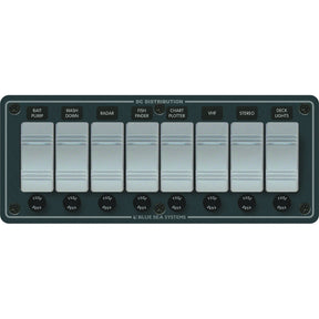 Blue Sea 8261 Waterproof Panel 8 Position  Slate Grey 8261