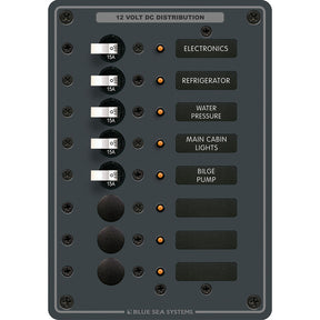 Blue Sea 8023 DC 8 Position Circuit Breaker  White Switches 8023
